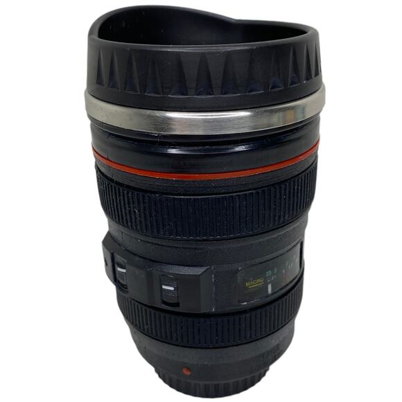Camera Lens Mug Coffee Tea Stainless Steel Travel Cup Thermos Flask Sipping Lid - Picture 3 of 6
